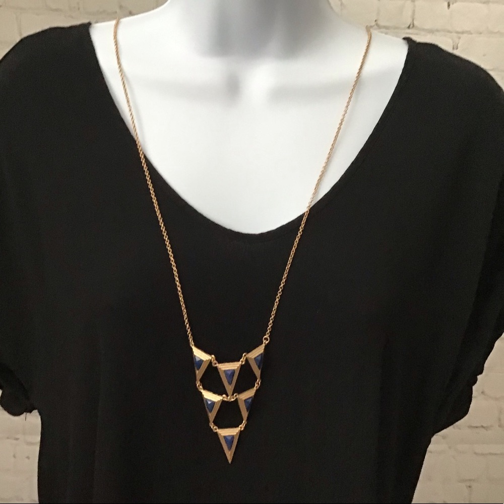 3/$15 SALE- Gold Blue Necklace